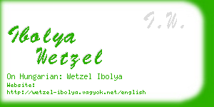 ibolya wetzel business card